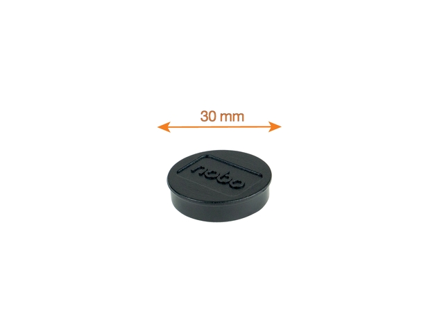 Magneet Nobo 30mm zwart 4 stuks