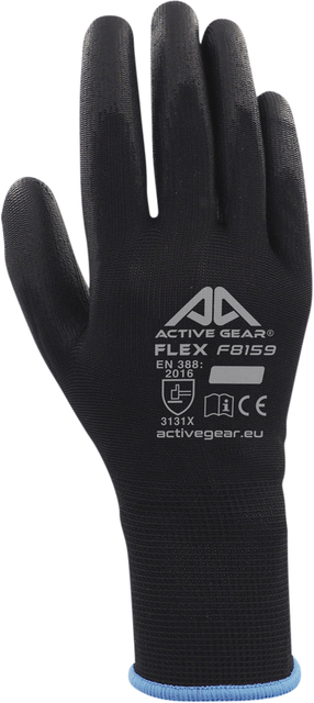 Handschoen ActiveGear grip PU-flex zwart medium Handschoen ActiveGear grip PU-flex zwart medium