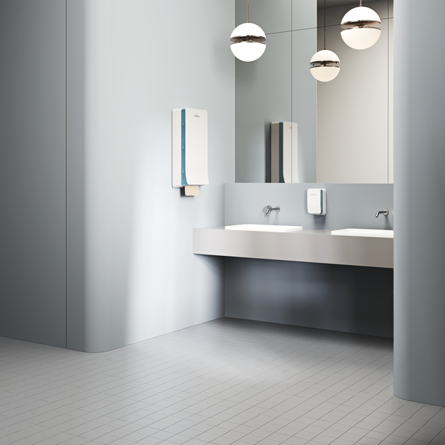 toilet, spiegel, wastafel, badkamer, handdroger