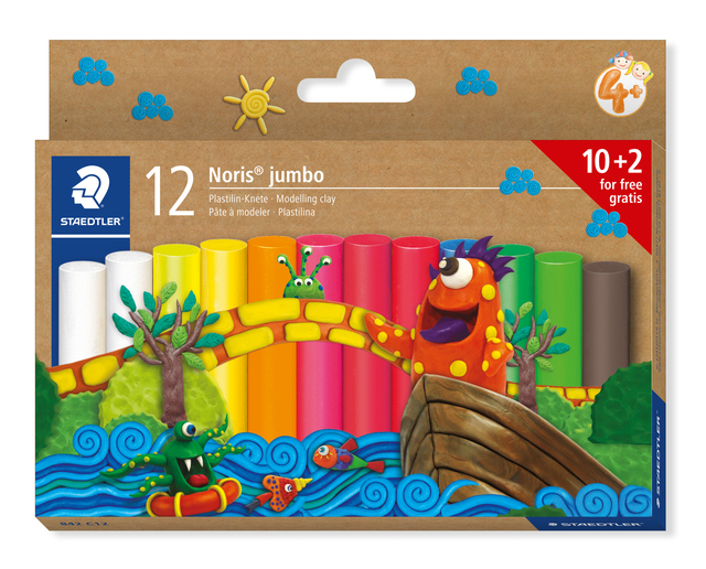 klei-/creatief, viltkrijt, 12-kleur, jumbo, aardewerk?