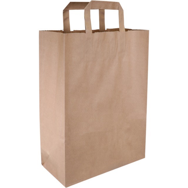 Draagtas papier kraft 26_12x35cm doos 250 stuks