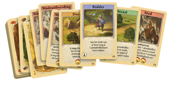 bordspel, kaarten, tegels, dorp, ridder