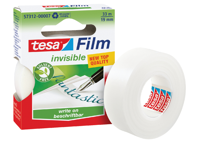 Plakband tesafilm® Invisible 33mx19mm mat transparant, Plakband tesafilm® Invisible 33mx19mm mat transparant,
