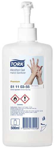 Tork Alcohol Gel Hand Pomp doos 12 x 500ml