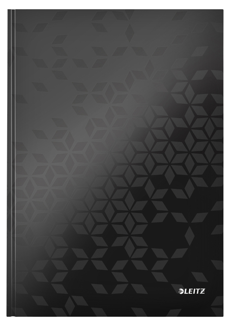 Notitieboek Leitz WOW A4 160blz 90gr lijn zwart Notitieboek Leitz WOW A4 160blz 90gr lijn zwart