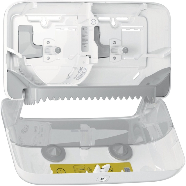automatic-dispenser, wandaf?,  geïntegreerde, zeepdispenser, witte kunststof