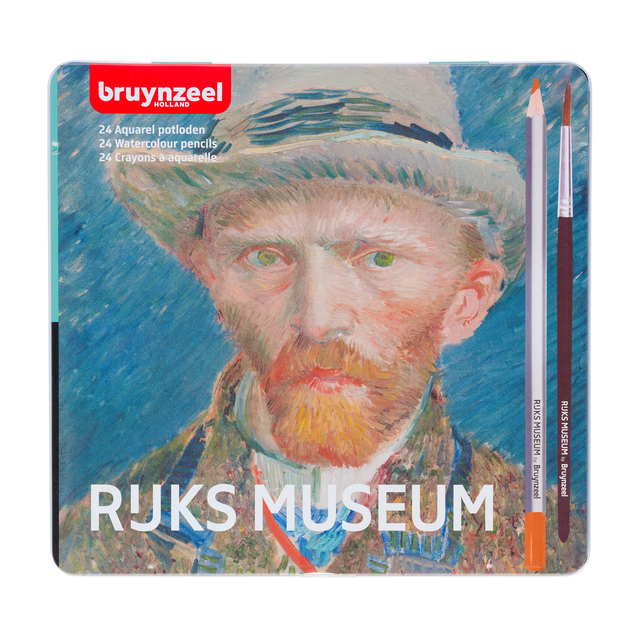 Kleurpotloden Bruynzeel aquarel  Van Gogh blik à 24 stuks assorti Kleurpotloden Bruynzeel aquarel  Van Gogh blik à 24 stuks assorti