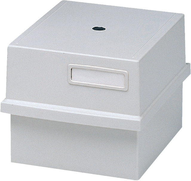 Kaartenbak Exacompta A6 kort kunststof grijs Kaartenbak Exacompta A6 kort kunststof grijs