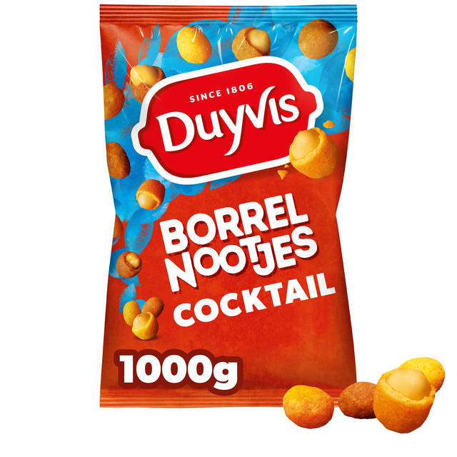 Borrelnootjes Duyvis cocktail zak 1000 gram Borrelnootjes Duyvis cocktail zak 1000 gram