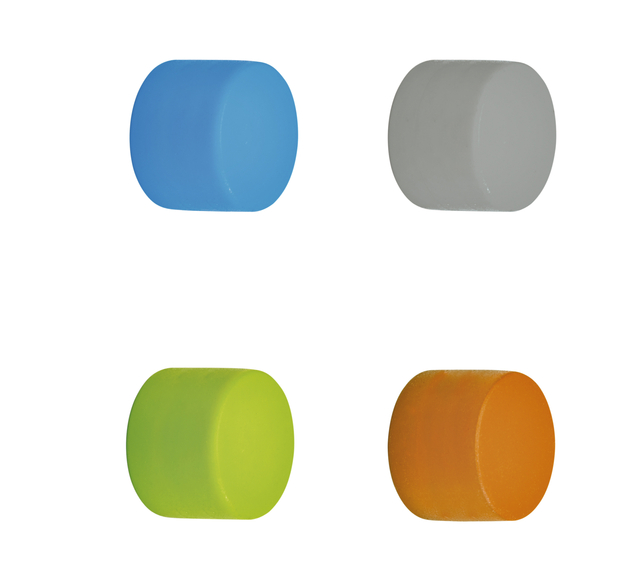 Magneet MAUL Neodymium rond siliconen 14.6x9mm 1,5kg 8 stuks Magneet MAUL Neodymium rond siliconen 14.6x9mm 1,5kg 8 stuks