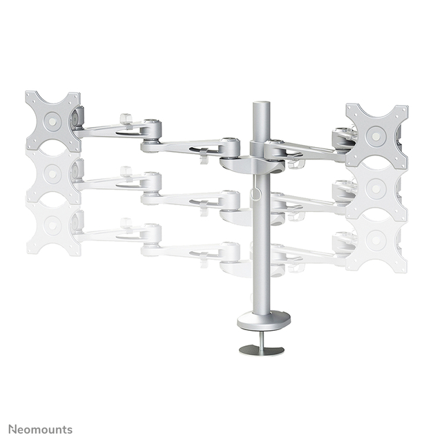 Monitorarm Neomounts D935DG 2x10-27" doorvoer zilvergrijs