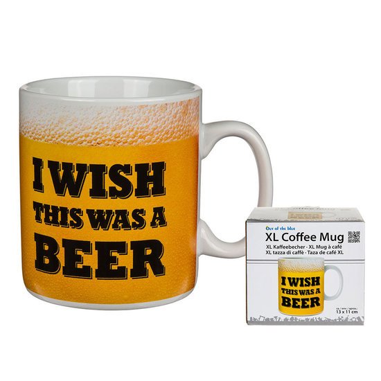 Koffiemok XL - I Wish This Was A Beer - 900ml Koffiemok XL - I Wish This Was A Beer - 900ml