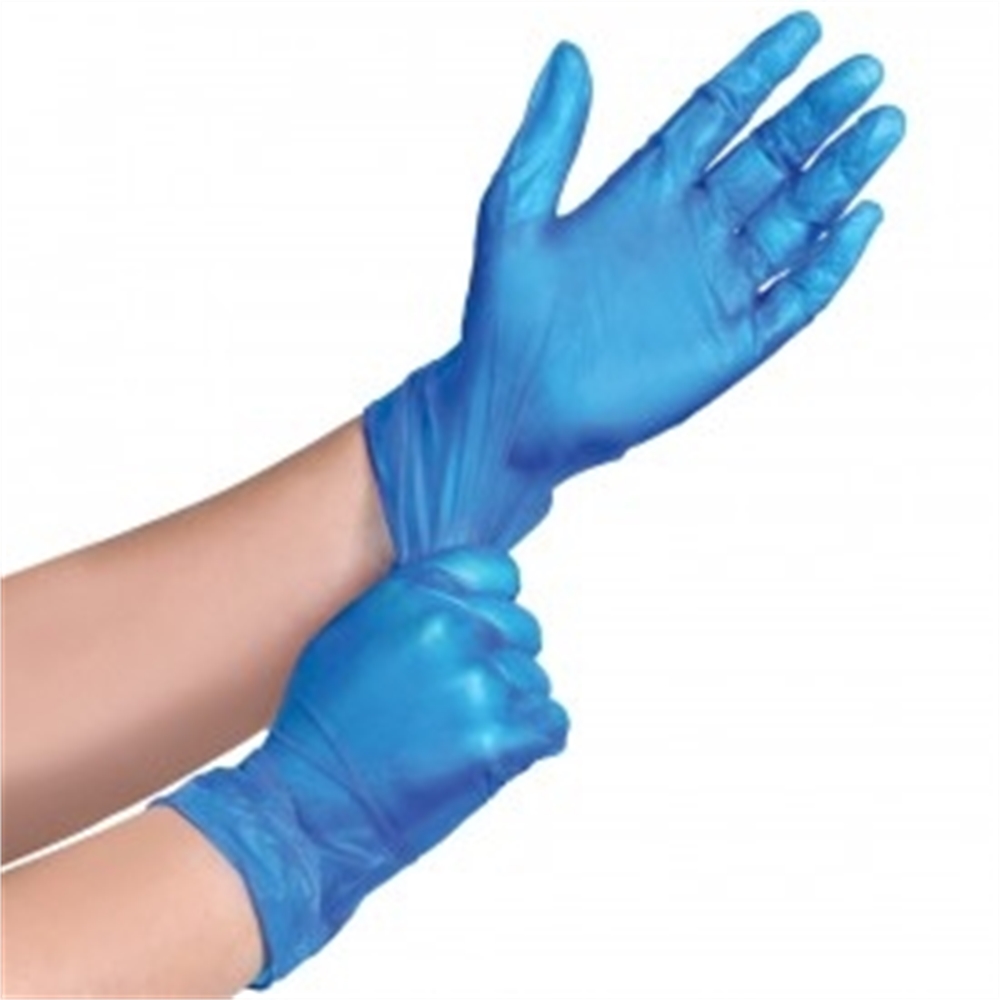 Comfort Handschoen Vinyl Blauw Gepoederd maat XL 100 stuks