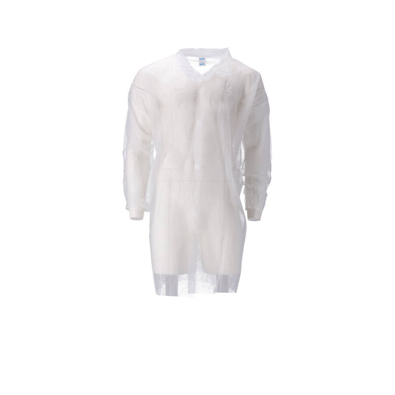 CMT PP Non woven Jas Wit Maat XXXL Klittenband doos 100st CMT PP Non woven Jas Wit Maat XXXL Klittenband doos 100st