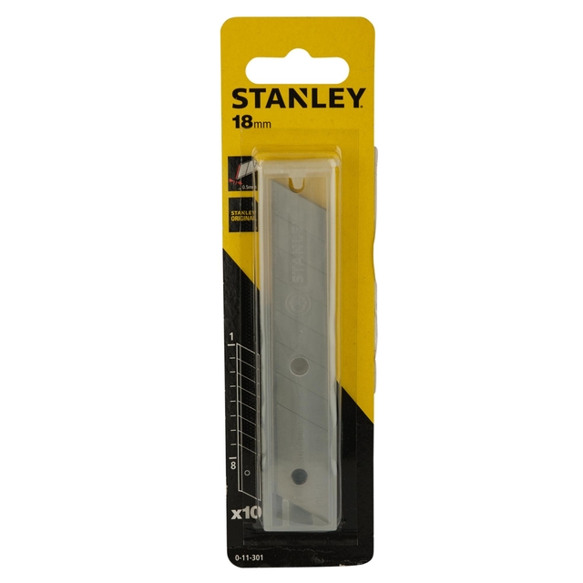 Afbreekmesjes Stanley 18mm 10 stuks Afbreekmesjes Stanley 18mm 10 stuks