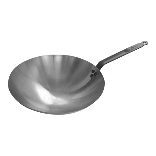 De Buyer Wokpan geheel rond 35cm per stuk