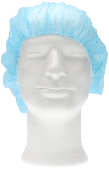 bouffant cap, haarweb, disposable, lichaming, blauw