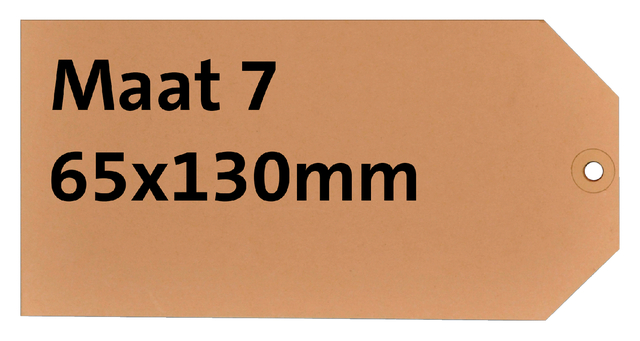 Label karton nr 7 200gr 65x130mm chamois 1000 stuks Label karton nr 7 200gr 65x130mm chamois 1000 stuks