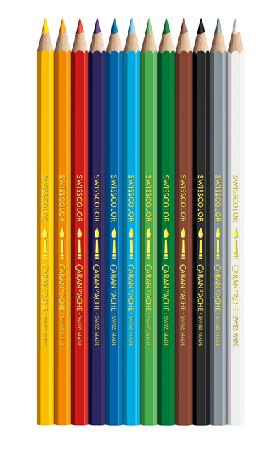 Kleurpotloden Caran D'ache aquarel doos à 12 stuks