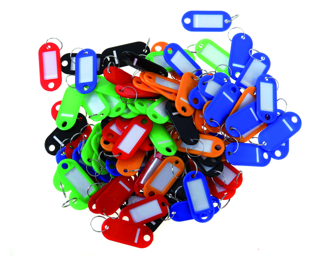 Sleutellabel Pavo kunststof assorti 100 stuks Sleutellabel Pavo kunststof assorti 100 stuks