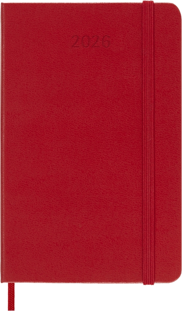 Agenda 2026 Moleskine 12M Planner Weekly 7dagen/1pagina pocket hc scarlet red Agenda 2026 Moleskine 12M Planner Weekly 7dagen/1pagina pocket hc scarlet red