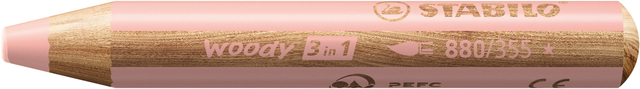 Kleurpotloden STABILO 880 woody 3 in 1 multitalent abrikoos Kleurpotloden STABILO 880 woody 3 in 1 multitalent abrikoos