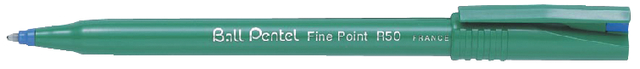 Rollerpen Pentel R50 medium blauw Rollerpen Pentel R50 medium blauw