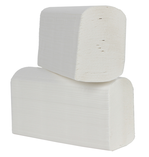 Handdoek Cleaninq I-vouw 2-laags 206x240mm 25x150st wit