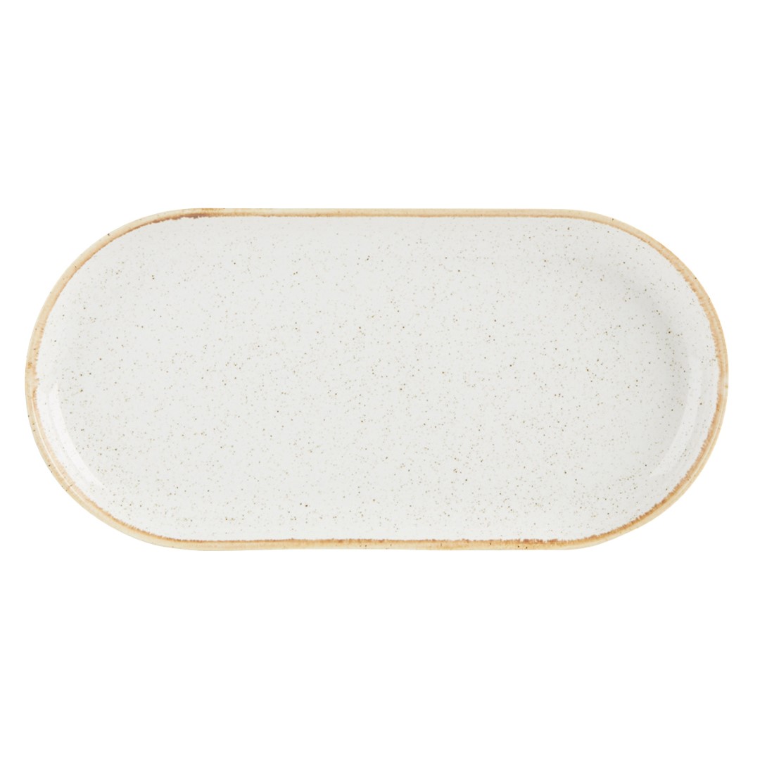Smal ovaal bord Oatmeal 30 cm 6 stuks