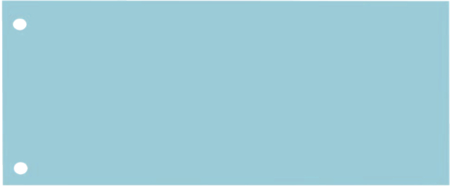 Scheidingsstrook Oxford smal 240x105mm 190gr blauw 100 stuks Scheidingsstrook Oxford smal 240x105mm 190gr blauw 100 stuks