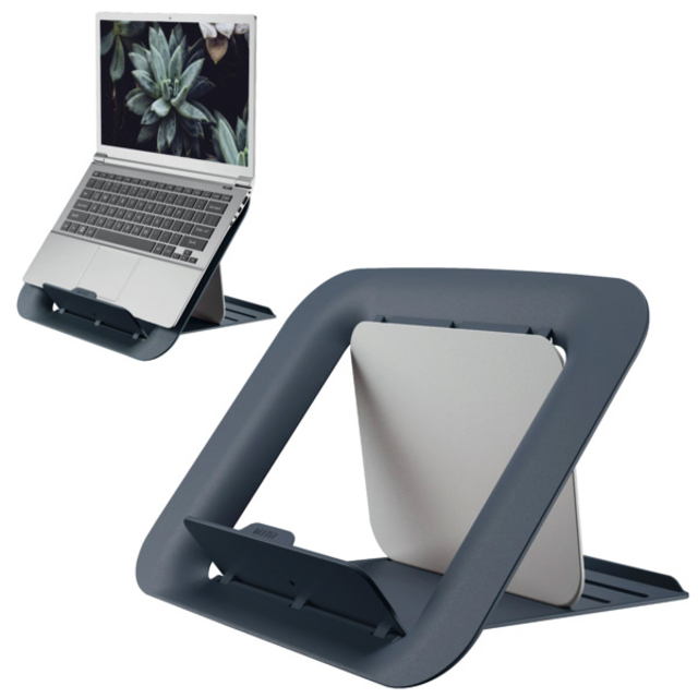 Laptopstandaard Leitz Ergo Cosy verstelbaar recyled grijs Laptopstandaard Leitz Ergo Cosy verstelbaar recyled grijs