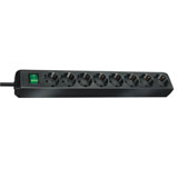 Brennenstuhl Eco-Line, stekkerdoos, 8 sockets, 3m, zwart, met schakelaar Brennenstuhl Eco-Line, stekkerdoos, 8 sockets, 3m, zwart, met schakelaar