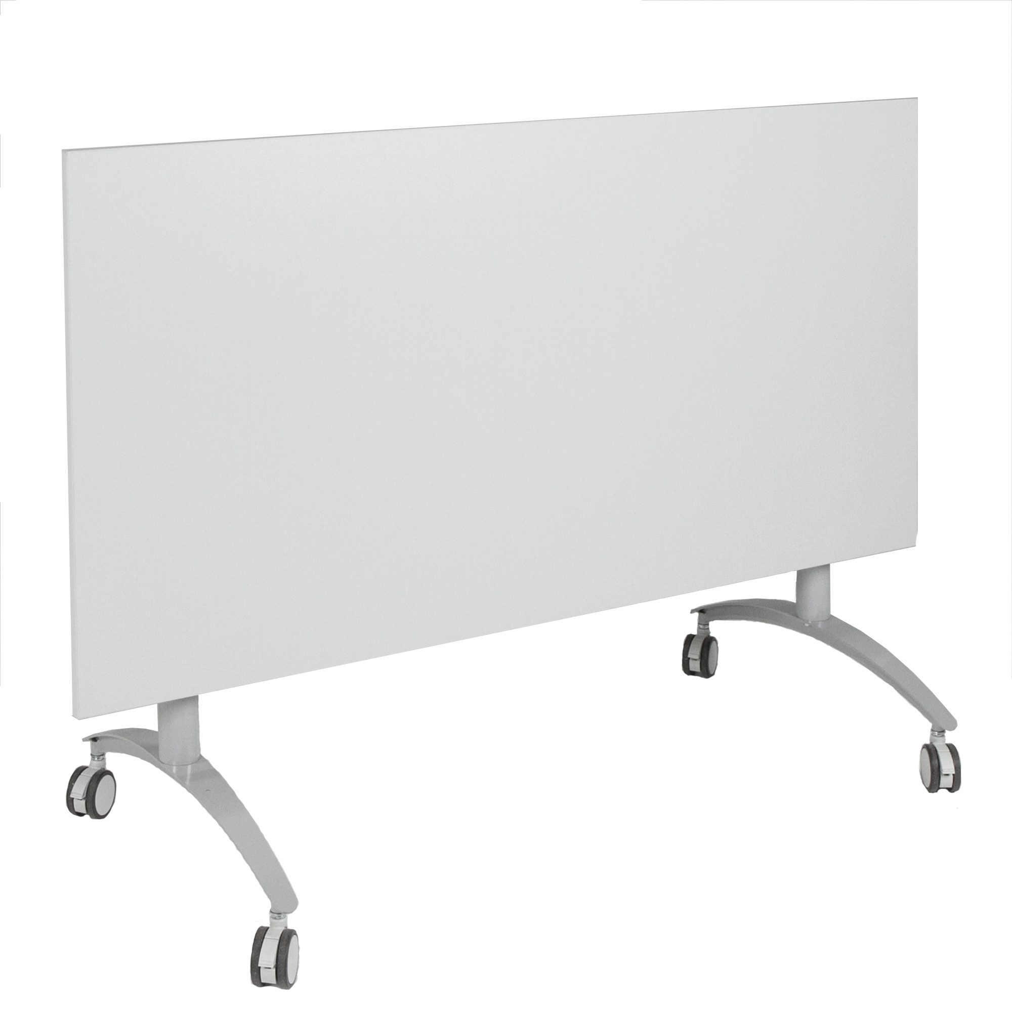 Zijklaptafel met melamine blad, verrijdbaar Zijklaptafel met melamine blad, verrijdbaar