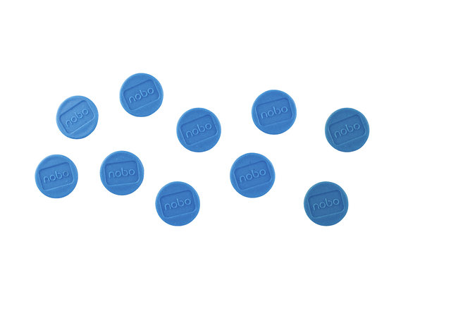 Magneet Nobo 24mm blauw 10 stuks