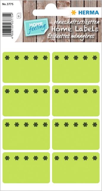 Etiket HERMA 3775 26x40mm diepvries groen 48stuks Etiket HERMA 3775 26x40mm diepvries groen 48stuks