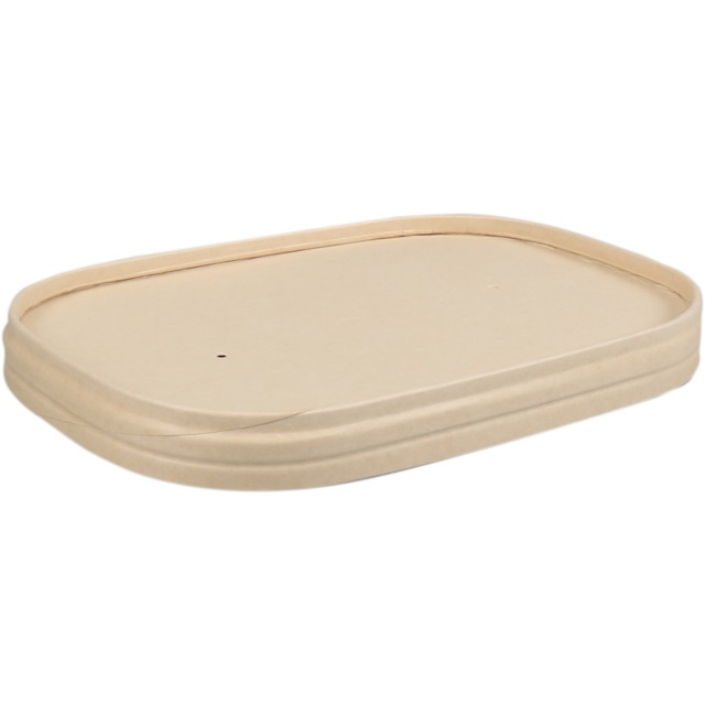 Deksel bamboe papier voor 605039 1 kg bak 300 stuks