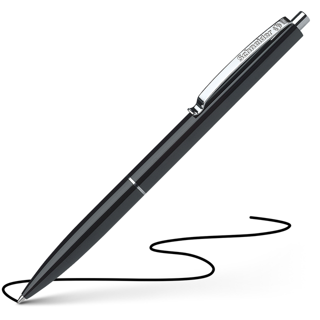 balpen, rollerball, zwart, klemclip, metalliekleur