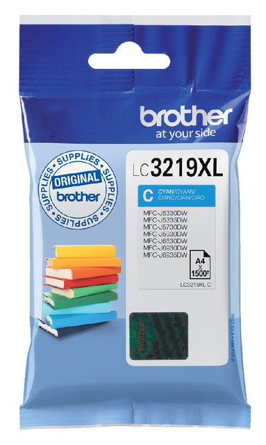 Inktcartridge Brother LC-3219XLC blauw Inktcartridge Brother LC-3219XLC blauw