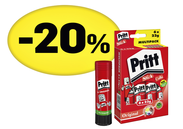 Lijmstift Pritt Stick Original 22gr promopack Lijmstift Pritt Stick Original 22gr promopack