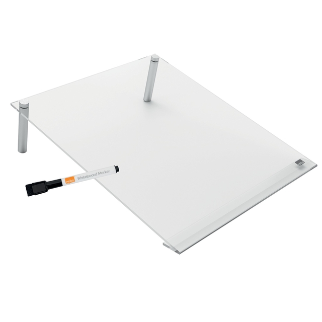 Notitiebord Nobo transparant acryl schuin A4