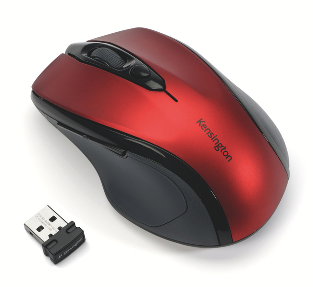 Draadloze muis, Computermuis, Rood, Draadloos, USB-dongel