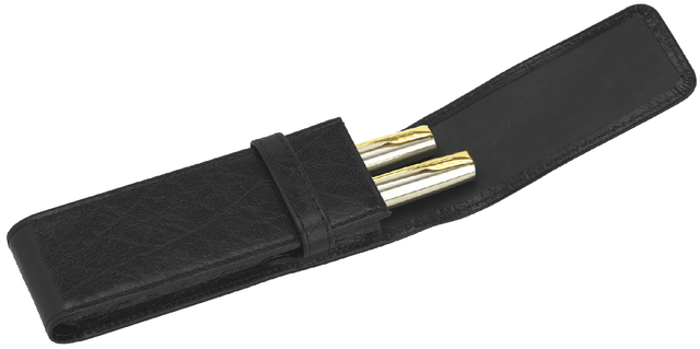 Pennenetui 322 2-delig nerfleer zwart Pennenetui 322 2-delig nerfleer zwart