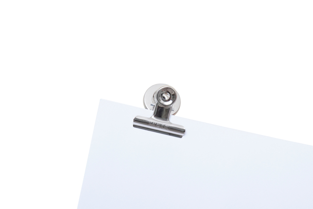 Papierklem MAUL Bulldog met magneet 40mm zilver 2 stuks