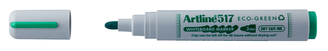 Whiteboardmarker Artline 517 Dry Safe Eco rond medium groen Whiteboardmarker Artline 517 Dry Safe Eco rond medium groen