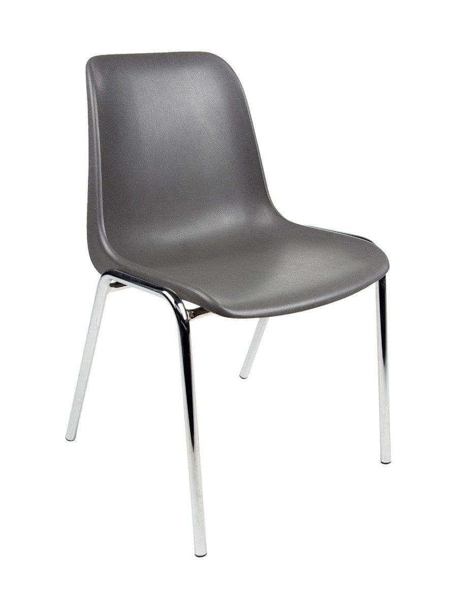 Kantinstoel KUIP-frame dikte 18 mm-Antraciet
