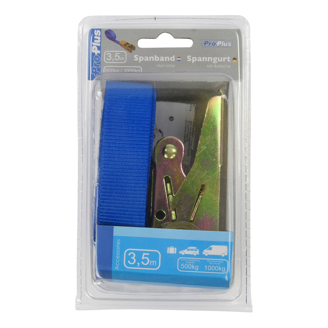 Spanband ProPlus ratel 3,5 meter blauw Spanband ProPlus ratel 3,5 meter blauw