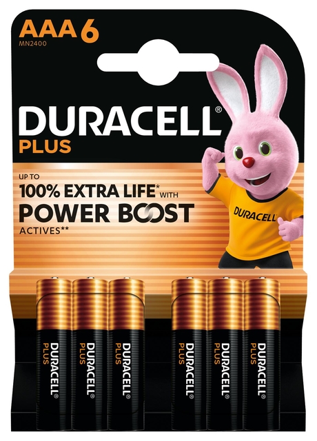 Batterij Duracell Plus Powerboost 6x AAA Batterij Duracell Plus Powerboost 6x AAA