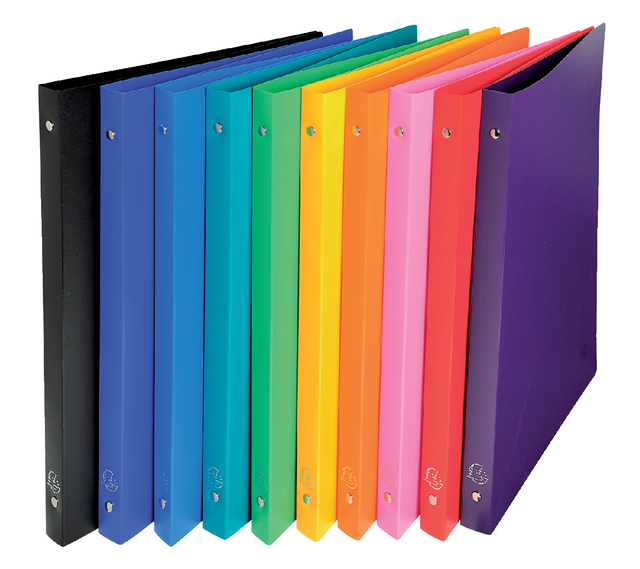 Ringband Exacompta A4 4-rings O-mech 15mm PP zwart