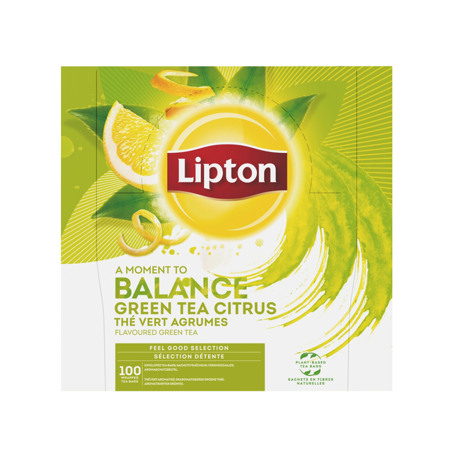Thee Lipton Balance green tea citrus 100x1.5gr Thee Lipton Balance green tea citrus 100x1.5gr