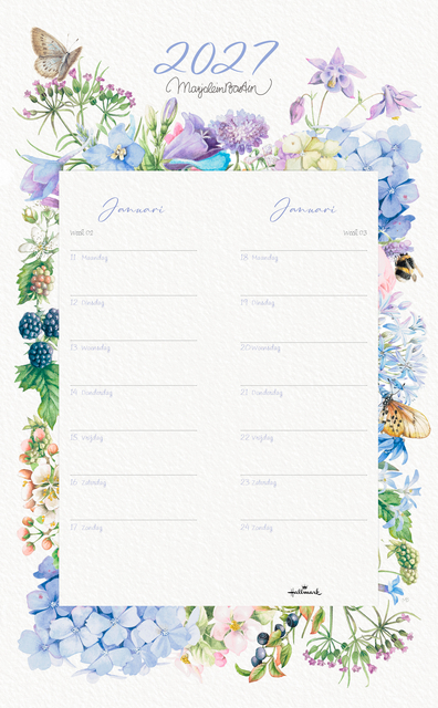 planner, calendar, 2021,  floral, butterflies